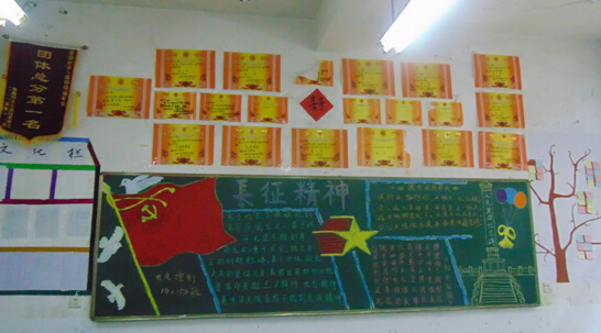 “學(xué)長征精神，做紅色傳人”南昌向遠(yuǎn)軌道學(xué)校黑板報(bào)比賽